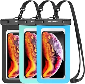 3 Pack Waterproof Floating Cell Phone Pouch Dry Bag Case Cover For Phone Samsung - Picture 1 of 6
