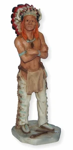 Indianerfigur Indianer Filmfigur Broken Arrow Skulptur H 17 cm stehend - Bild 1 von 5