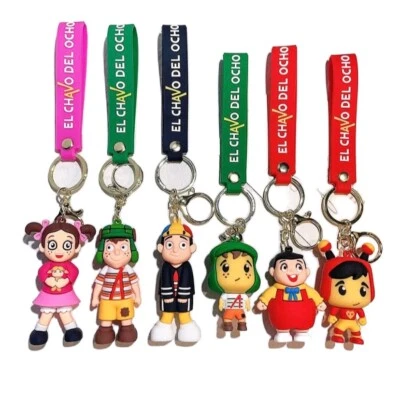 El Chavo Del Ocho y Chapulin Colorado 3D chaveiro figura lote de 6 peças colección - Imagem 1 de 4