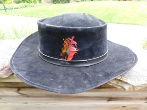 Vintage Western Riverboat Gambler Cowboy Hat Safety HELMET 6 7/8 Equestrian Bike - Picture 1 of 5