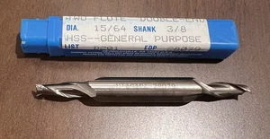 NEW NIAGARA CUTTER 15/64" DIAMETER 3/8" SHANK TWO FLUTE DOUBLE-END #28079 - Picture 1 of 7