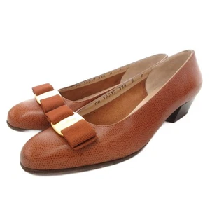 Salvatore Ferragamo Pumps Women's Size 6 Brown Leather - Picture 1 of 8