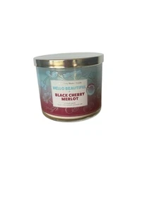 Aceites esenciales para velas de mecha Bath Body Works Hello Beautiful Black Cherry Merlot 3 - Imagen 1 de 4
