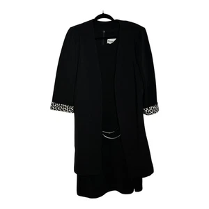 Another Thyme Mujer Negro 2 Piezas Traje de Vestido Talla Grande 20W Conjunto Chaqueta - Imagen 1 de 12