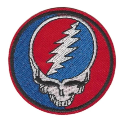 GRATEFUL DEAD IRON ON PATCH 2.8" Steal Your Face Skull Classic Rock Embroidered - Image 1 of 2