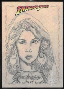 2008 Topps Indiana Jones Heritage SKETCH card - Willie Scott by Otto Dieffenbach - Picture 1 of 2