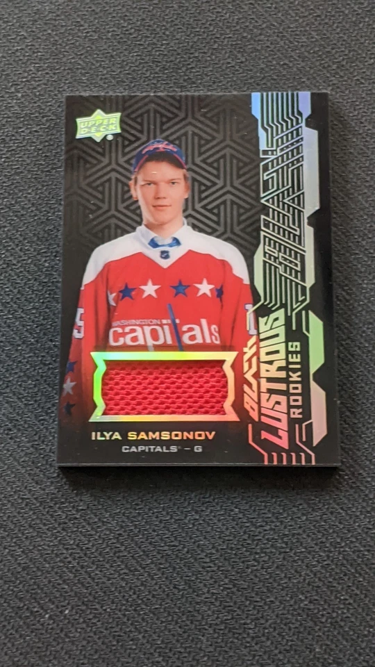 2018-19 UD Black ILYA SAMSONOV LR-IS Lustrous Rookie Jersey - Image 1 of 1