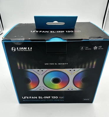 Lian Li UNIFAN RGB SL-INF 120 3 Pack WHITE + Controller - Image 1 of 3
