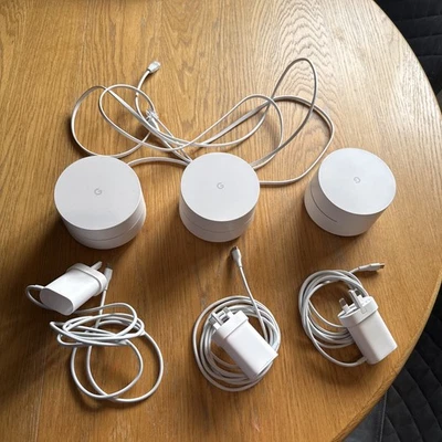 Google Home Wi-Fi X3 Pack AC1200 Routers WiFi Mesh System Working - Image 1 of 4