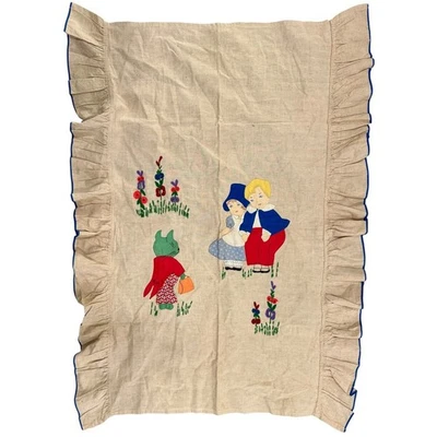 1930-е Mennonite Appliqué Детская Кровать Обложка Летнее Покрывало Народное Искусство Ручной Работы - Изображение 1 из 4