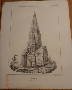 TREVIERES EN BESSIN TOUR de l'Eglise XIXème par Neurrichet NORMANDIE BAYEUX - Picture 1 of 1