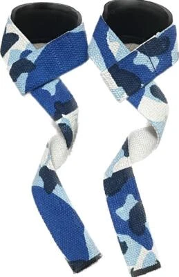 CORREAS DE LEVANTAMIENTO DE PESAS GIMNASIO MANO MUÑECA SOPORTE CROSS FIT ALGODÓN con almohadilla de goma. Foto 1 de 4