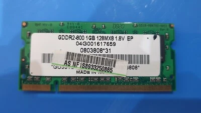 1GB ELPIDA LAPTOP sodimm DDRII RAM MEMORY PC2 DDR2 GDDR2-800 128MX8 1.8v EP - Image 1 of 2