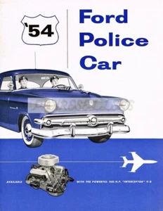 1954-Ford Police Cars Sales Brochure Advertisement VTG Photograph Print 8.5x11" - Picture 1 of 1