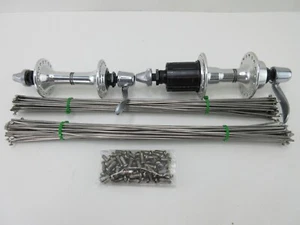 Shimano 600 Hub Set FH-6402 HB-6400, Skewers, Spokes, Nipples, New Bearings - Picture 1 of 16