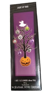 The Nightmare Before Christmas Light Up Halloween Ornament Tree Set 15.75” Tall - Picture 1 of 8