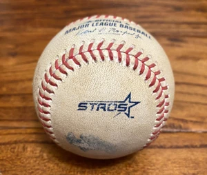Yainer Diaz Astros Game Used SINGLE Baseball 4/11/2025 vs Angels Logo Hit #279 - Picture 1 of 5