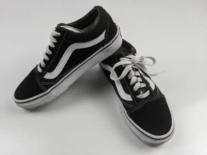 VANS Old Skool low cut black with white sneakers Mens size US 4 / 35 EUR - Bild 1 von 8