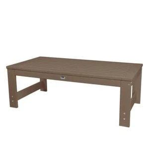 NewTechWood Coffee Table 16.75"Hx23.75"W Rust Resistant Rectangle Plastic Teak - Picture 1 of 3