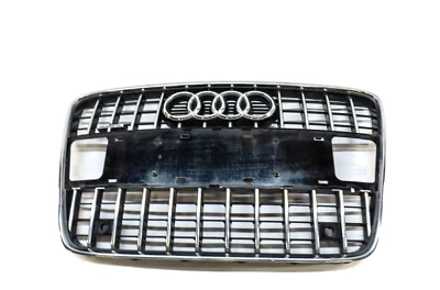 2010-2015 AUDI Q7 (4L) GRADE DIANTEIRA PRINCIPAL DO CAPÔ CENTRAL ACABAMENTO DE VENTILAÇÃO DE AR (PRETO) - Imagem 1 de 4