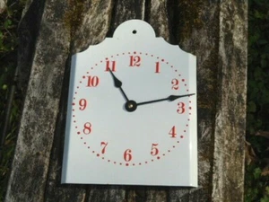 HORLOGE PENDULE EMAILLEE Blanche CR NEUVE EMAIL VERITABLE FABR. FRANCE AFFAIRE - Picture 1 of 1