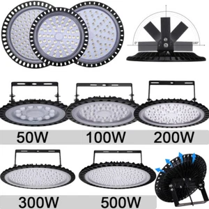 1-20X 500W 200W Warehouse LED UFO High Bay Lights Factory Shop GYM Light Lamp - Picture 1 of 61