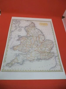 ENGLAND & WALES new art print repro ANTIQUE COUNTY MAP OLD ENGLAND moule 1800s - Picture 1 of 2