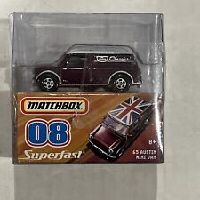2008 Matchbox SUPERFAST '65 Austin Mini Van Purple Union Jack Diecast 1:64 Toy