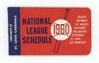 1960+St.+Louis+Cardinals+Pocket+Schedule+Budweiser+Beer+%7E+RARE