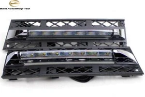 Pair LED DRL Front Fog Light Daytime Running Lights Lamp For BMW 7 F01/02 11-12 - Picture 1 of 3