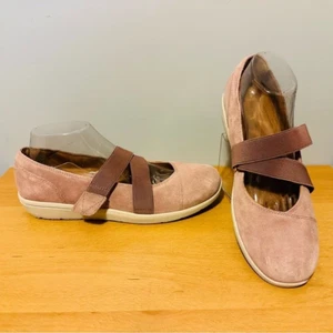 Vionic Womens Shelby Pink Suede Mary Jane Flats Comfort Orthotic Shoes Size 9 - Picture 1 of 8