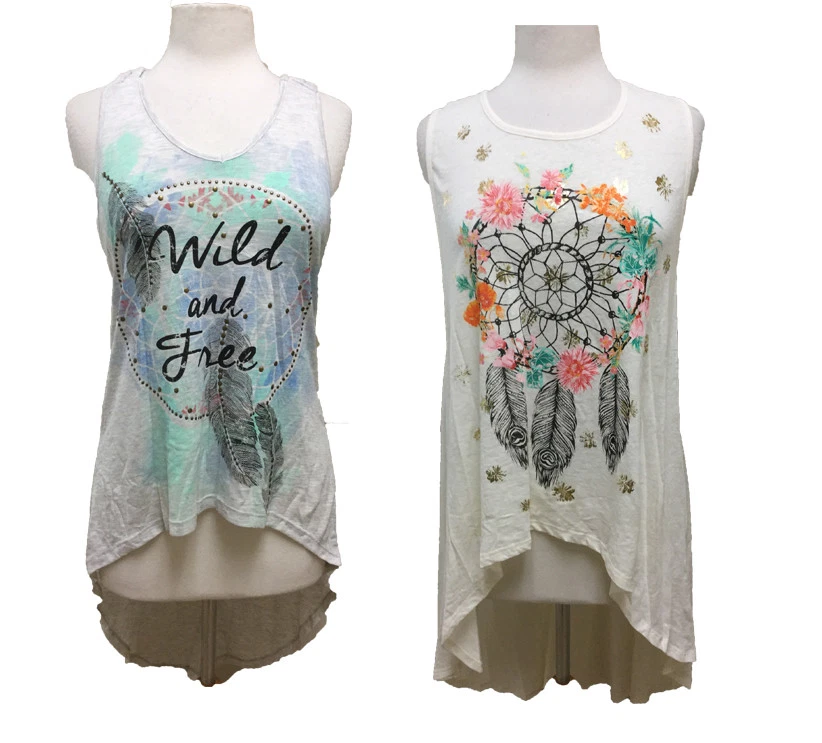 Camisetas sin mangas para mujer Wrangler Irregular Plus largas con gráficos de algodón Foto 1 de 1