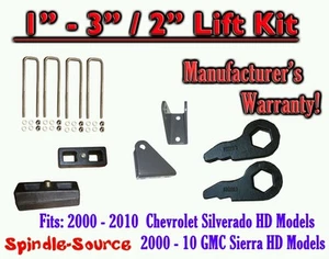3" Keys + 2" Blocks + Extend FOR 00 - 10 CHEVY GMC 2500 3500 HD Silverado Sierra - Picture 1 of 2
