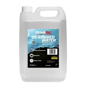 DriveTec De-Ionised Water 5L 5 Litre for Car Battery & Steam Iron Distilled - Picture 1 of 7