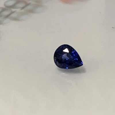GIA Certified Natural Pear Blue Sapphire 1.06 Carats - Image 1 of 4