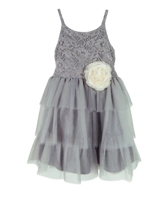 Toddler girls lace glitter mesh dress - Image 1 of 4