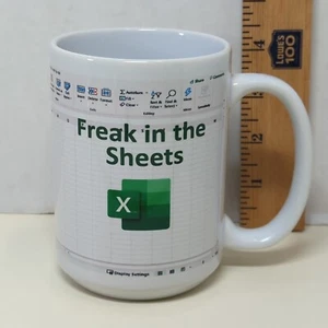 Taza de café Microsoft Excel Freak in the Sheets divertida oficina humor taza de regalo  - Imagen 1 de 6