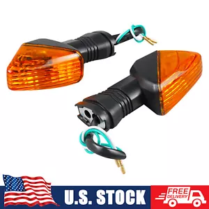 1 Pair Front Rear Turn Signals Light Lens Amber For Kawasaki KLR 650 KLE 650 - Picture 1 of 10