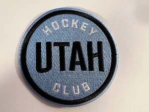 4" UTAH HOCKEY CLUB EMBROIDERED IRON ON PATCH 4 INCH DIAMETER FREE SHIPPING - Picture 1 of 2