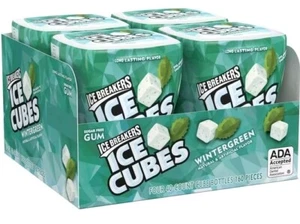 Ice Breakers Ice Cubes SUGAR FREE Gum, Wintergreen, 40 pieces, 4-count - Picture 1 of 5