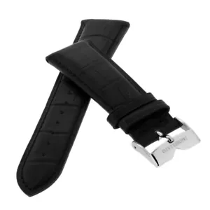Morellato Doux Cuir Véritable Bracelet Montre 24mm Noir Croco A01U3211480019CR24 - Photo 1 sur 1