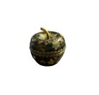 Vintage Cloisonné Brass Enamel Apple Trinket Box 1.5”