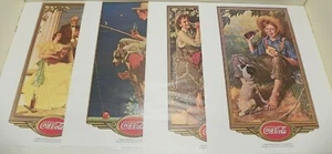 Norman Rockwell Coca-Cola Lithographs Set Of 4  14x11 - Picture 1 of 6