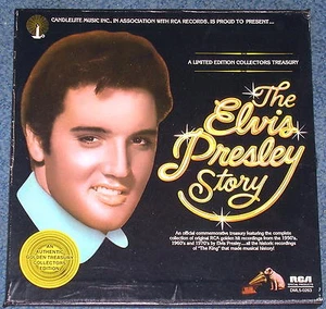 1977 ELVIS PRESLEY STORY 5 Record Set LIMITED EDITION CANDLELITE RCA 60 Songs - Imagen 1 de 7
