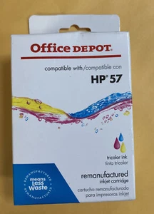 Office Depot remanufactured  Tricolor ink cartridge HP 57 - 611-312 SEALED - Picture 1 of 4