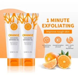 50g Orange Exfoliating Gel Brighten Peeling Scrub Hydrating Whiten Skin care - Picture 1 of 15
