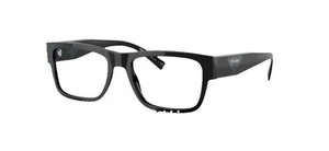 PRADA PR 15YV 1AB1O1 Black Rectangle 54 mm Men's Eyeglasses - Picture 1 of 22