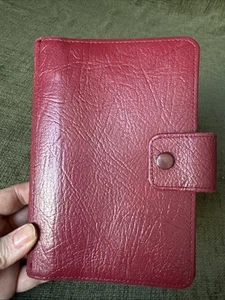 VINTAGE ORGANISER - ROTE LEDERRINGE KRAUSE A5 GRÖSSE - SELTEN EM254 - Bild 1 von 11