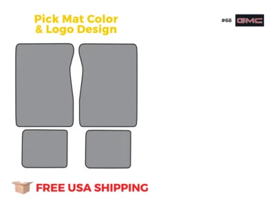 FITS 1979-1986 GMC K3500 Crew Cab Floor Mat 4pc Cutpile - Image 1 of 3