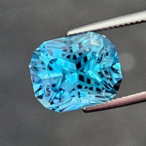 12.00Cts Ravishing Natural Top Baby Blue Topaz Fancy Radiant Cut Brazil Gemstone - Picture 1 of 5